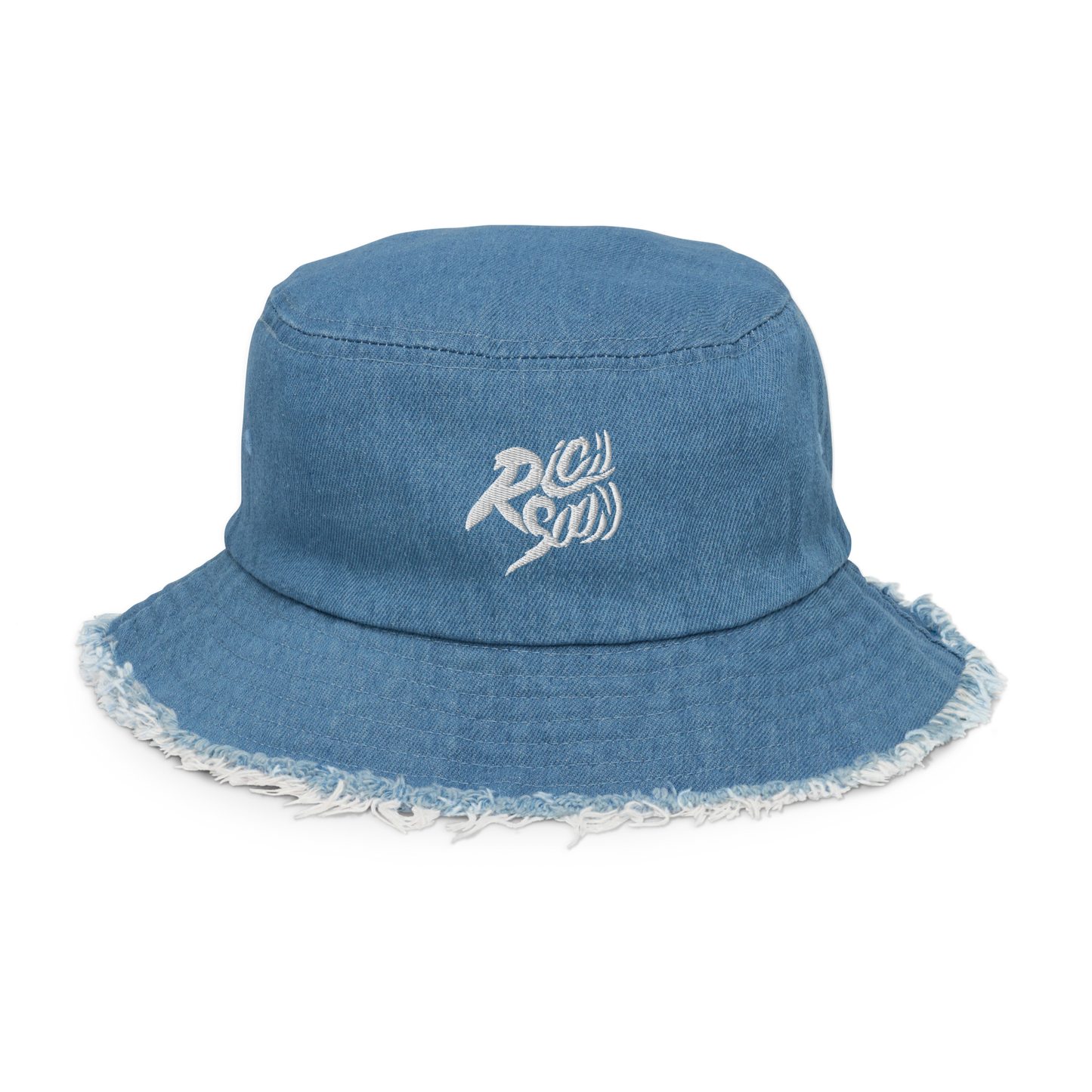 Distressed Rich Soon Denim Bucket Hat