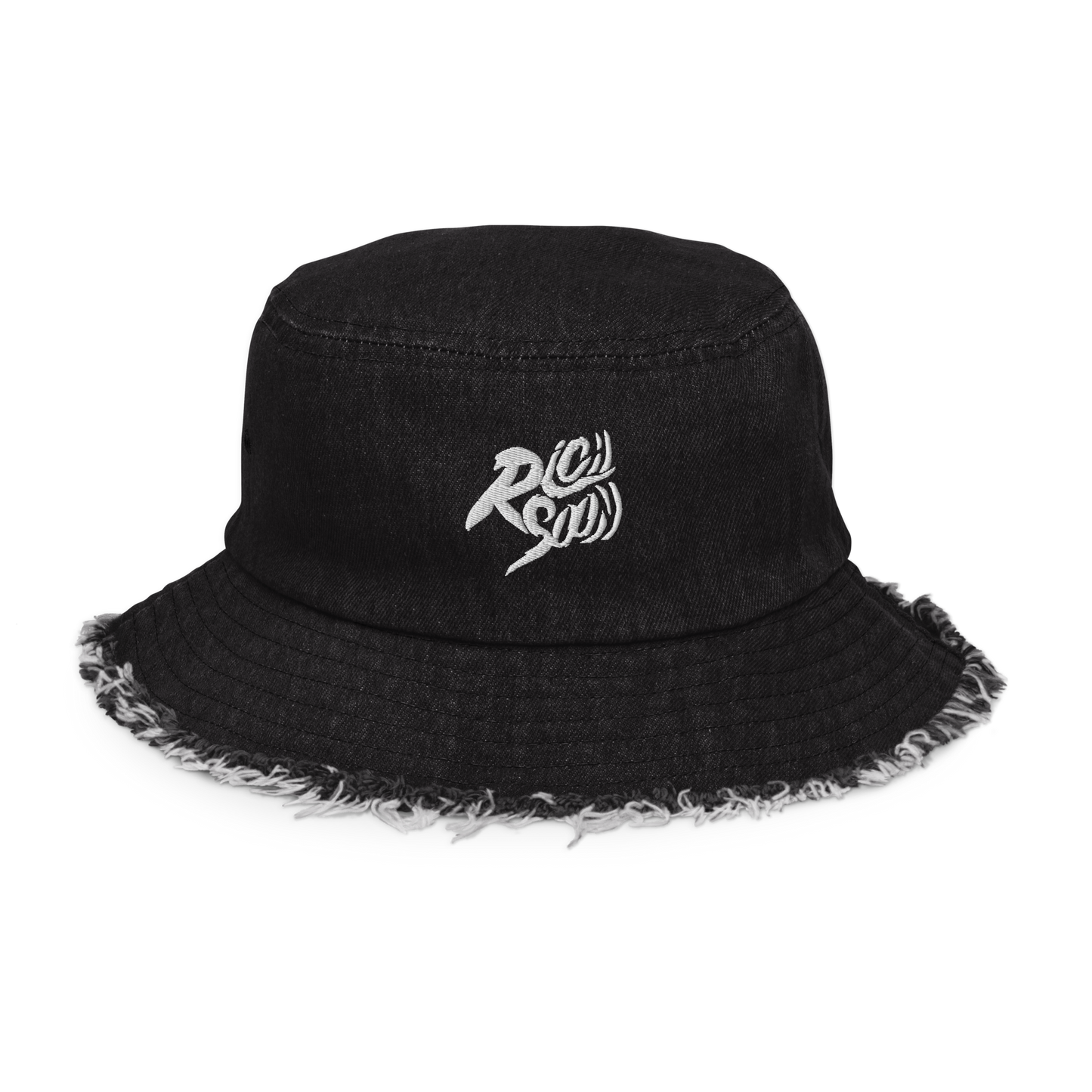Distressed Rich Soon Denim Bucket Hat