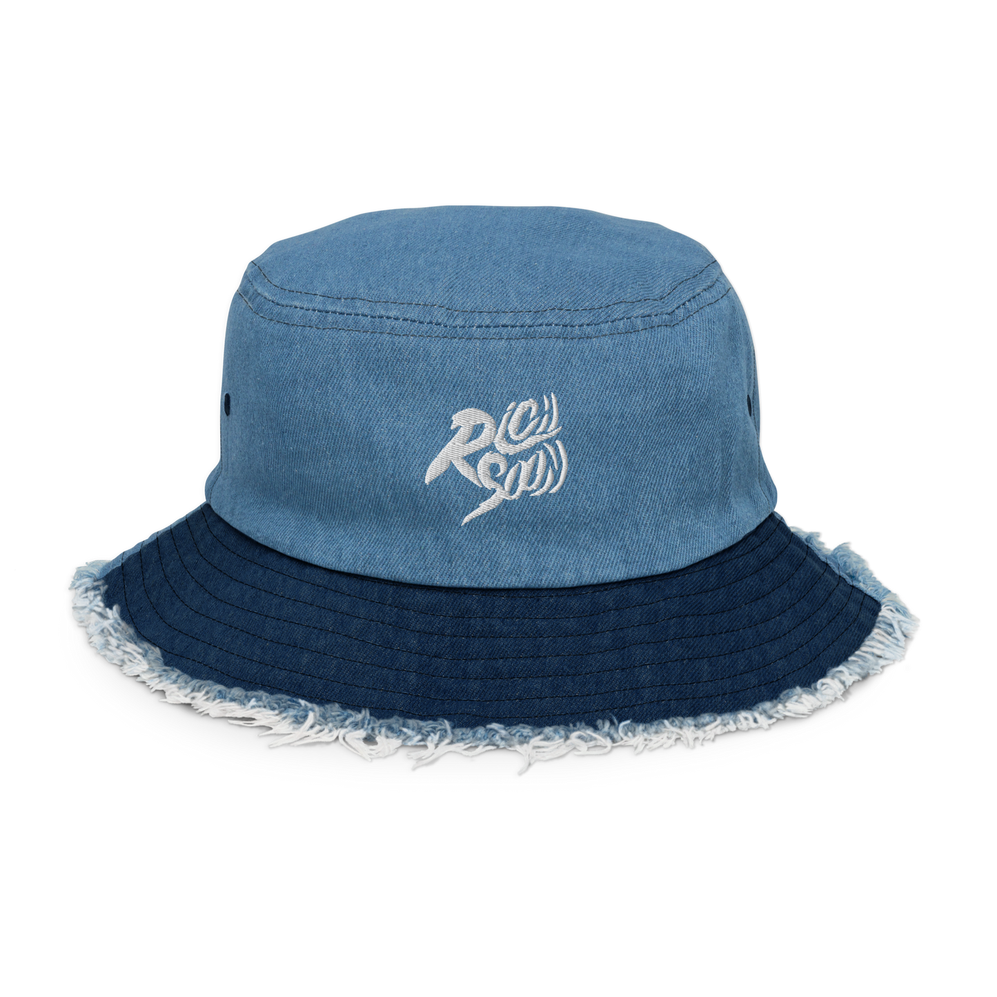 Distressed Rich Soon Denim Bucket Hat